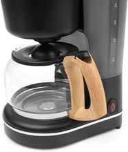 Load image into Gallery viewer, Progress Scandi 1.25Lt Coffee Maker Black & Wood Effect Stylish Finish