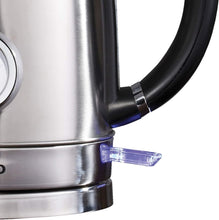 Load image into Gallery viewer, Daewoo Kingsbury 1.7L Stainless Steel Dial Kettle | 3kW | Removable & Washable Limescale Filter | Retro Dial Temperature Gauge | Auto & Manual Switch Off with LTD Indicator - Silver
