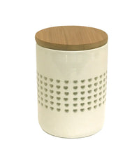 Load image into Gallery viewer, Heart Cut Out Storage Canister With Wood Lid