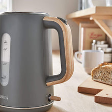 Load image into Gallery viewer, Tower Scandi Cordless Rapid Boil Kettle 1.7L 3000w Grey/Wood Accents