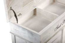 Load image into Gallery viewer, White Wood Seat Bench 2 Drawers 70 x 35 x 50cm