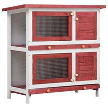 Load image into Gallery viewer, Outdoor Rabbit Hutch 4-Door Wood Animal Cage Living House Multi Colors
