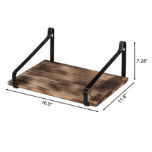 Load image into Gallery viewer, Set of 2 Floating Shelves Wall Mount Rustic Wood Wall Shelves for Kitchen Living Room Bathroom Bedroom