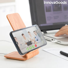 Load image into Gallery viewer, Qistan Wood Effect Wireless Charger with Stand