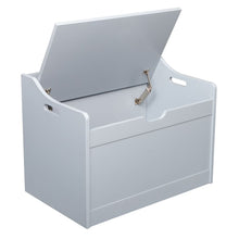 Load image into Gallery viewer, Storage Chest, Entryway Bench with 2 Safety Hinges, Wooden Toy Box, Gray