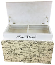 Load image into Gallery viewer, White Seat Bench With 2 Drawers & Lid 70cm