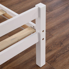 Load image into Gallery viewer, Vertical Board Bed Head Horizontal Bar Bed End Solid Wood Bed White 4FT6