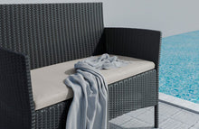 Load image into Gallery viewer, Black 4 Piece Rattan Garden Furniture Set