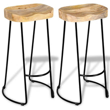 Load image into Gallery viewer, Bar Stools 2 pcs Solid Mango Wood