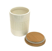 Load image into Gallery viewer, Heart Cut Out Storage Canister With Wood Lid