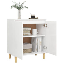 Load image into Gallery viewer, Sideboard with Solid Wood Legs Chipboard Storage Cabinet Multi Colors
