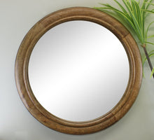 Load image into Gallery viewer, Mango Wood Circular Wall Mirror, 53cm