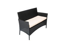 Load image into Gallery viewer, Rattan Garden Furniture Set Weather Resistant, Comfortable- 4 pcs Black