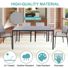 Load image into Gallery viewer, Garden Dining Table, Modern Rectangular Glass Dining Table, Black Glass Dining Table for Dining Room Kitchen Furniture