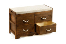Load image into Gallery viewer, Revesby 4 Drawer Storage Bench 76 x 33 x 51 cm