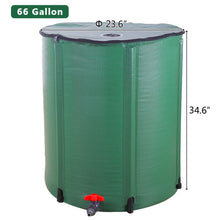 Load image into Gallery viewer, 66 Gallon Folding Rain Barrel Water Collector Green
