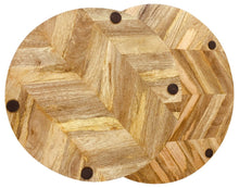 Load image into Gallery viewer, Herringbone Wood Trays Set of 2