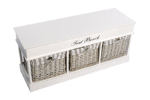 Load image into Gallery viewer, Three Basket Seat Bench 104x33x50cm