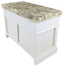 Load image into Gallery viewer, White Seat Bench With 2 Drawers & Lid 70cm