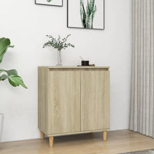 Load image into Gallery viewer, Sideboard with Solid Wood Legs Chipboard Storage Cabinet Multi Colors