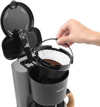 Load image into Gallery viewer, Progress Scandi 1.25Lt Coffee Maker Black & Wood Effect Stylish Finish