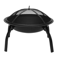 Load image into Gallery viewer, 22" Four - legged Folding Iron Brazier Wood Burning Fire Pit Decoration for Backyard Poolside