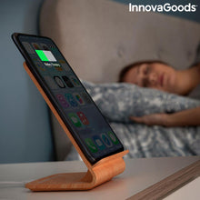 Load image into Gallery viewer, Qistan Wood Effect Wireless Charger with Stand