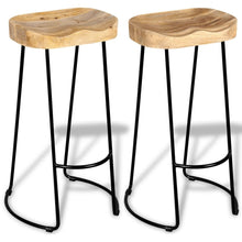 Load image into Gallery viewer, Bar Stools 2 pcs Solid Mango Wood