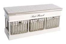Load image into Gallery viewer, Three Basket Seat Bench 104x33x50cm