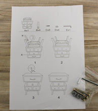 Load image into Gallery viewer, 4 Drawer Dark Wood Kasbah Drawer Unit