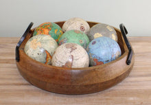 Load image into Gallery viewer, Set Of 2 Mango Wood Bowls With Metal Handles