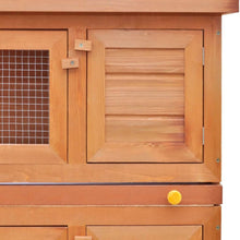 Load image into Gallery viewer, Outdoor Rabbit Hutch 4-Door Wood Animal Cage Living House Multi Colors
