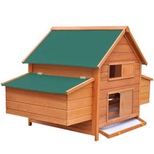 Load image into Gallery viewer, Chicken Coop Wood Hen Poultry Run w/Double Nest Box Multi Colours