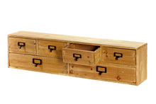 Load image into Gallery viewer, Wide 6 Drawers Wood Storage Organizer 80 x 15 x 20 cm