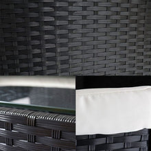 Load image into Gallery viewer, Black 4 Piece Rattan Garden Furniture Set