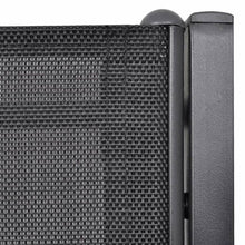 Load image into Gallery viewer, 2 Seater Garden Bench 131 cm Steel and Textilene Black