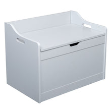 Load image into Gallery viewer, Storage Chest, Entryway Bench with 2 Safety Hinges, Wooden Toy Box, Gray