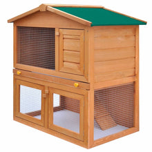 Load image into Gallery viewer, Solid Pinewood Outdoor Rabbit Hutch 3-Door Bunny Pet House Multi Colors
