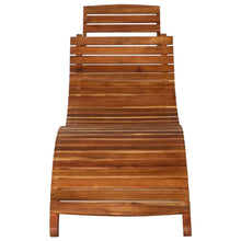 Load image into Gallery viewer, 3 Piece Sunlounger with Tea Table Solid Acacia Wood