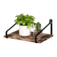 Load image into Gallery viewer, Set of 2 Floating Shelves Wall Mount Rustic Wood Wall Shelves for Kitchen Living Room Bathroom Bedroom