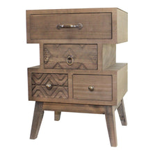 Load image into Gallery viewer, 4 Drawer Dark Wood Kasbah Drawer Unit