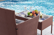 Load image into Gallery viewer, Brown 4 Piece Rattan Garden Furniture Set