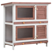 Load image into Gallery viewer, Outdoor Rabbit Hutch 4-Door Wood Animal Cage Living House Multi Colors