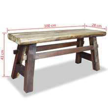 Load image into Gallery viewer, Bench Solid Reclaimed Wood 100x28x43 cm