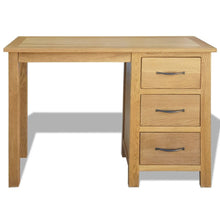 Load image into Gallery viewer, Desk with 3 Drawers 106x40x75 cm Solid Oak Wood