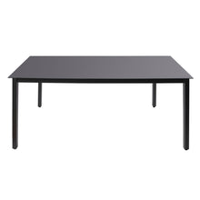 Load image into Gallery viewer, Garden Dining Table, Modern Rectangular Glass Dining Table, Black Glass Dining Table for Dining Room Kitchen Furniture