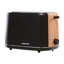 Load image into Gallery viewer, Daewoo Stockholm 2 Slice Toaster with Wood Effect - Black