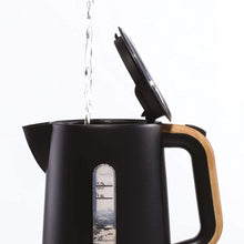 Load image into Gallery viewer, Daewoo Stockholm 1.7L Wood Effect Handle Cordless Design Black Kettle