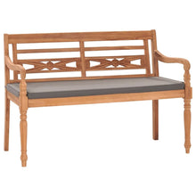 Load image into Gallery viewer, Solid Teak Wood Batavia Bench Outdoor Garden Loung Seating 47.2"/59.1"