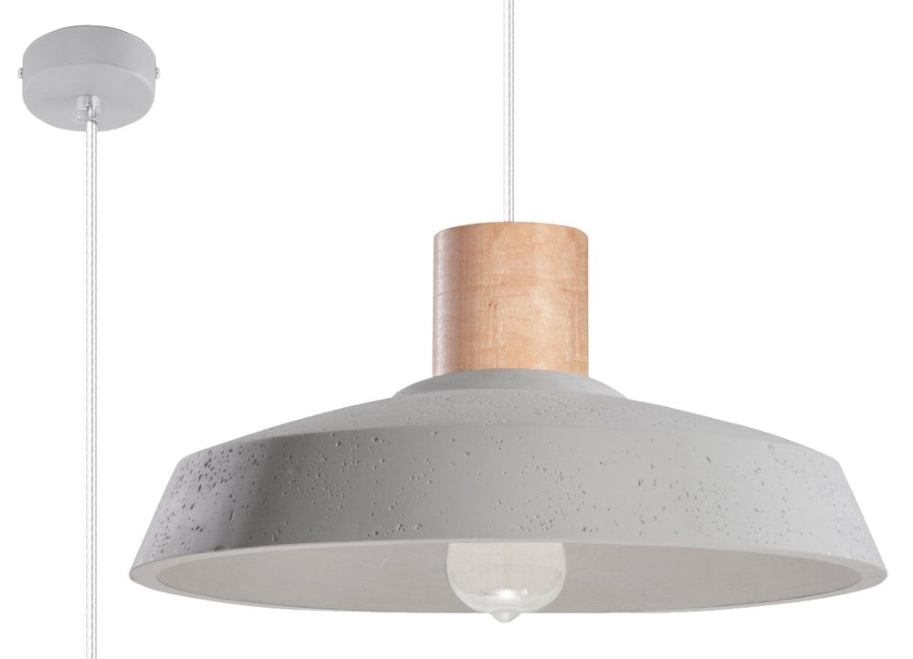 Modern Pendant lamp AFRA Concrete/Wood Loft Design LED E27